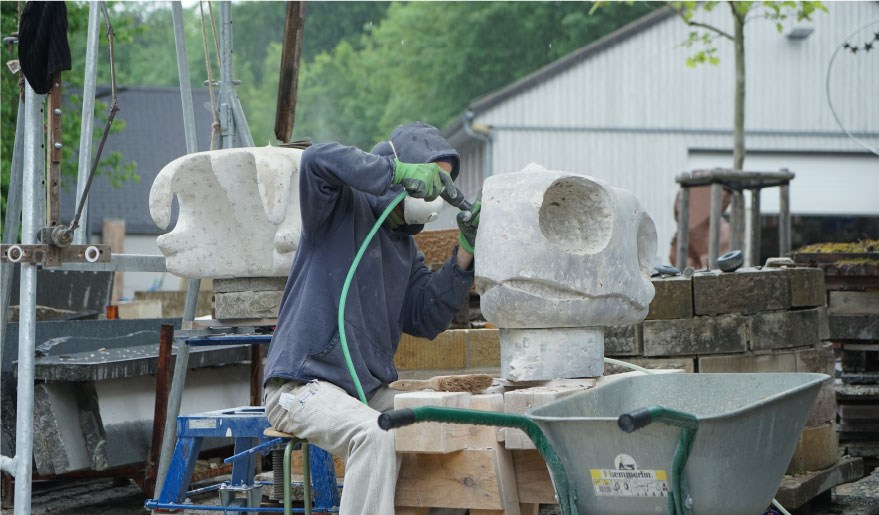 granite chisel and tools for stone engraving